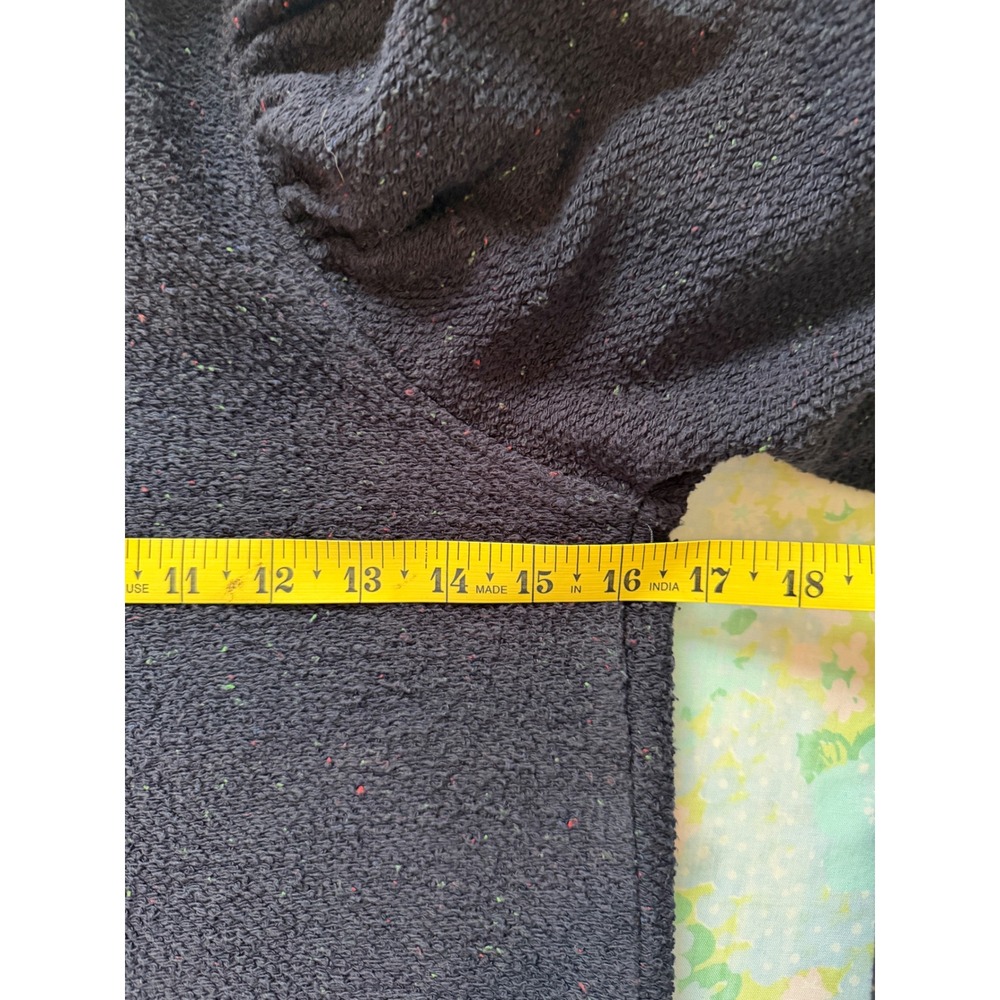 Ulla Johnson | Philo Pullover Sweatshirt S Midnight Navy Speckled Puff Sleeve - Picture 10 of 11